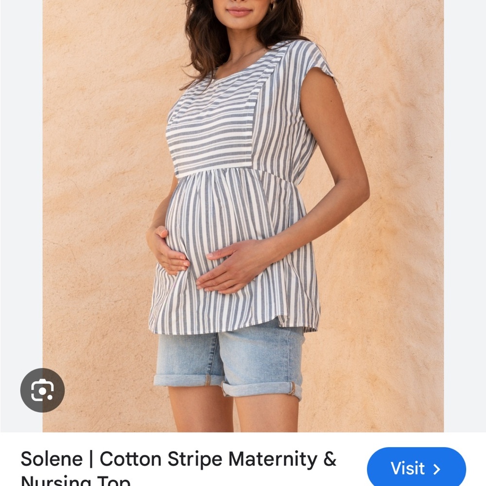 Seraphine Maternity & Nursing Top - nautical stripe